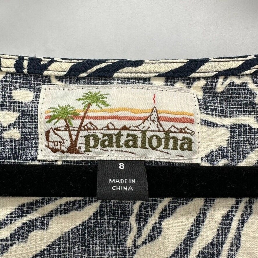 Patagonia Pataloha Dress Limited Edition Size 8 Floral Navy White Beach‎ Resort - Picture 7 of 9
